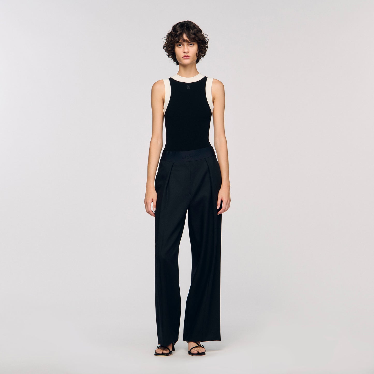 Body de punto bicolor