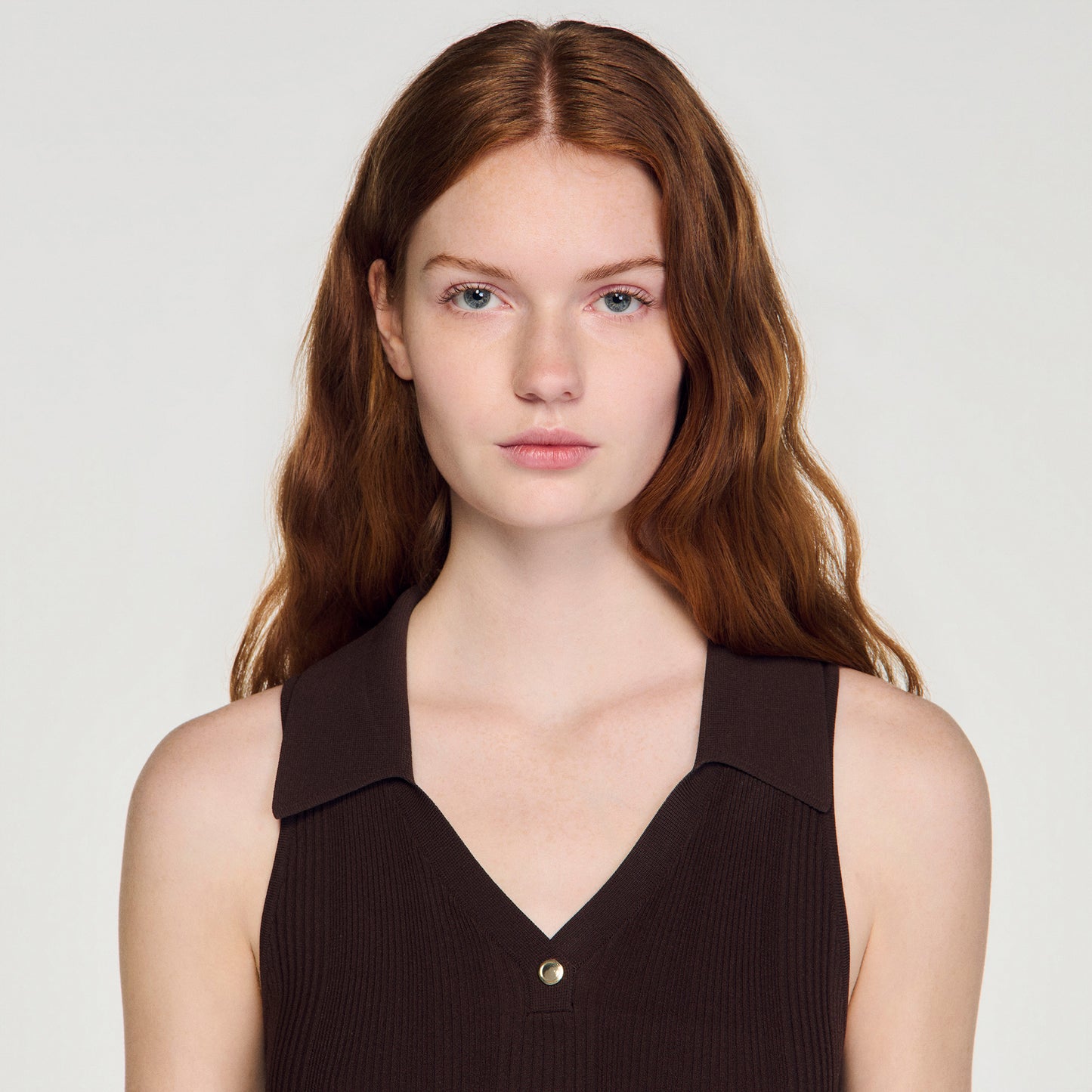 Body de canalé con cuello polo