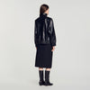 Cazadora de cuero oversize