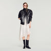 Cazadora piel oversize cuello alto