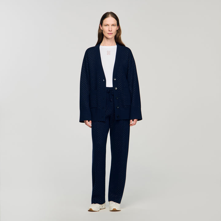 Cárdigan largo con strass