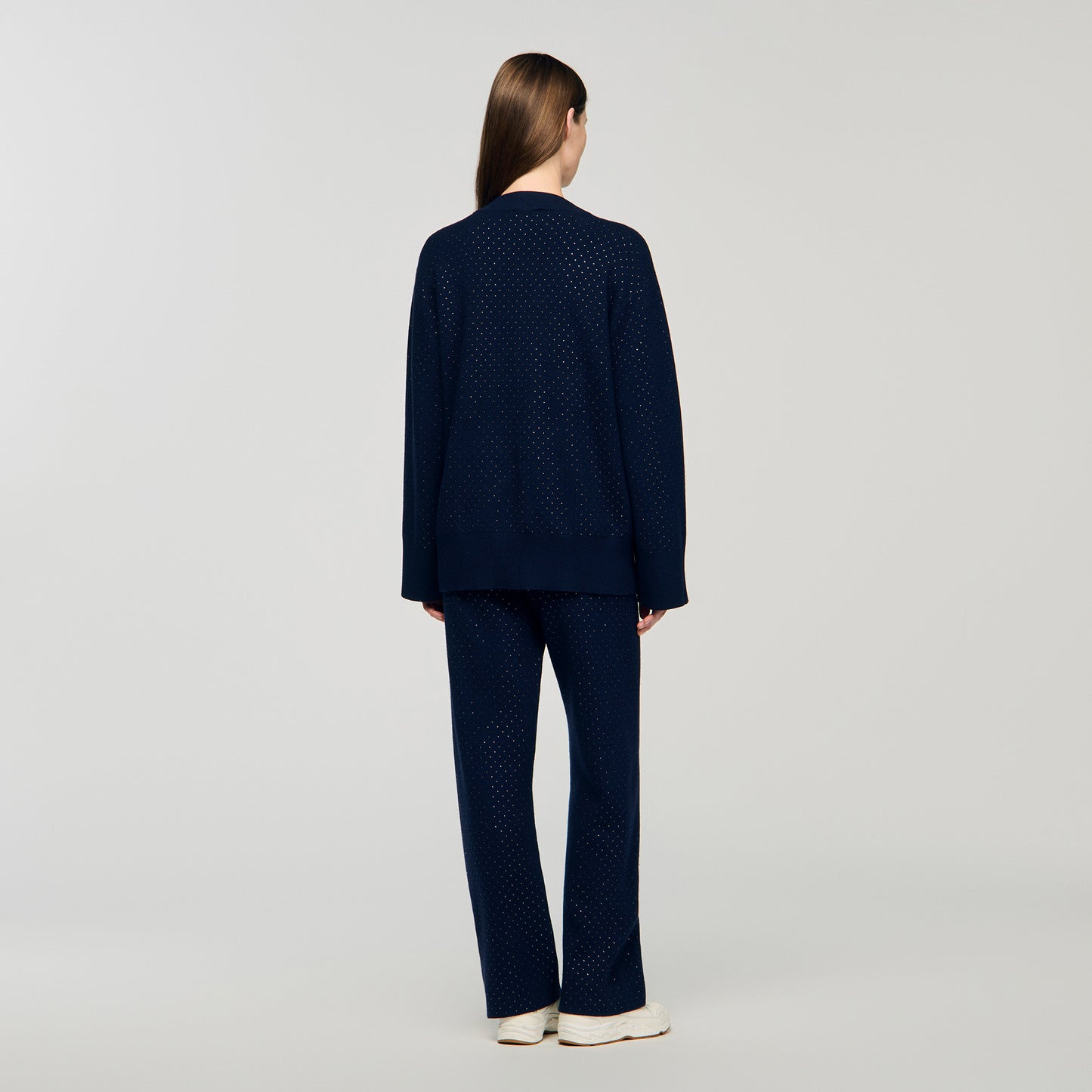 Cárdigan largo con strass