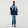 Cárdigan oversize mix denim