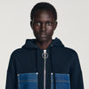 Sudadera de punto y denim