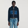 Sudadera de punto y denim