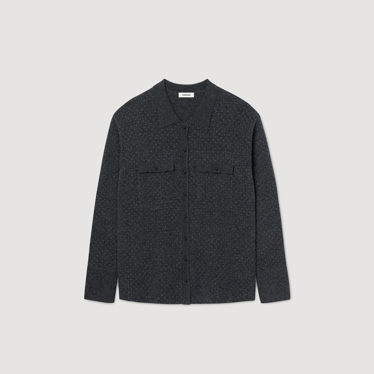 Cárdigan largo con strass