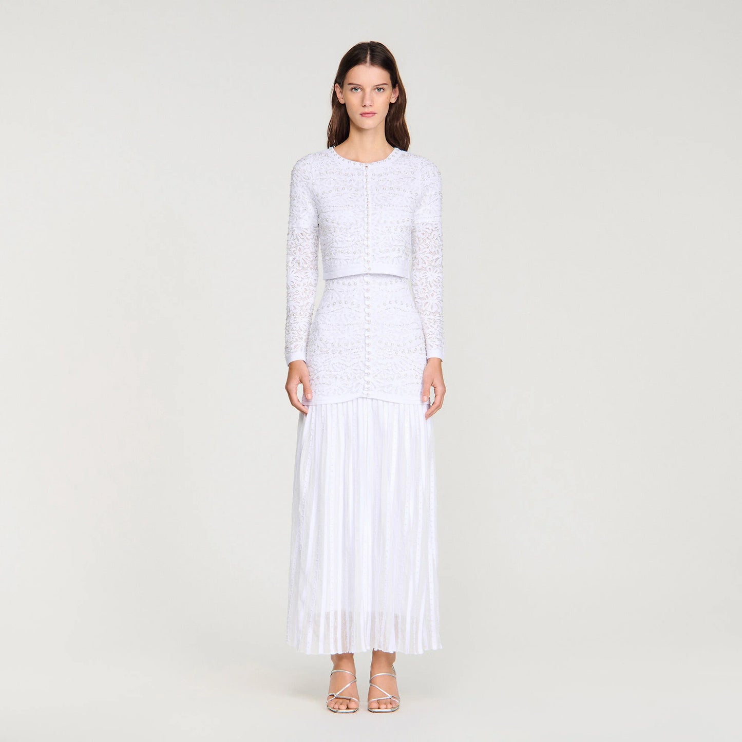 Cárdigan corto con pedrería