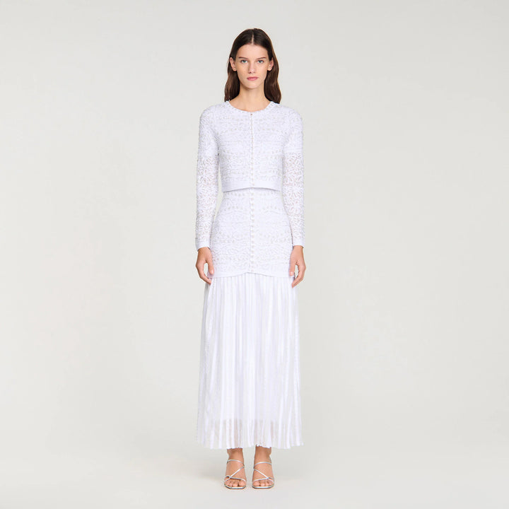 Cárdigan corto con pedrería