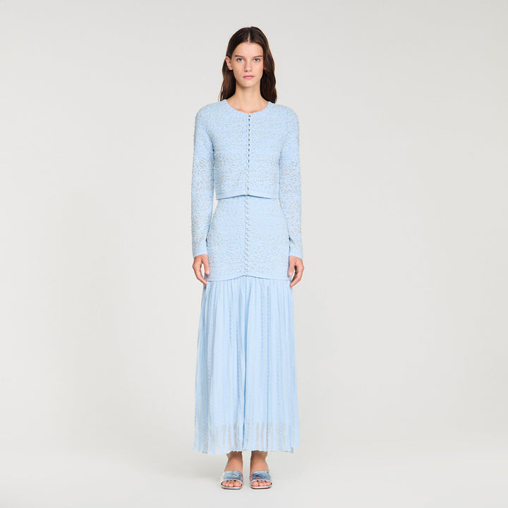 Cárdigan corto con pedrería