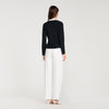 Cárdigan peplum cuello desmontable