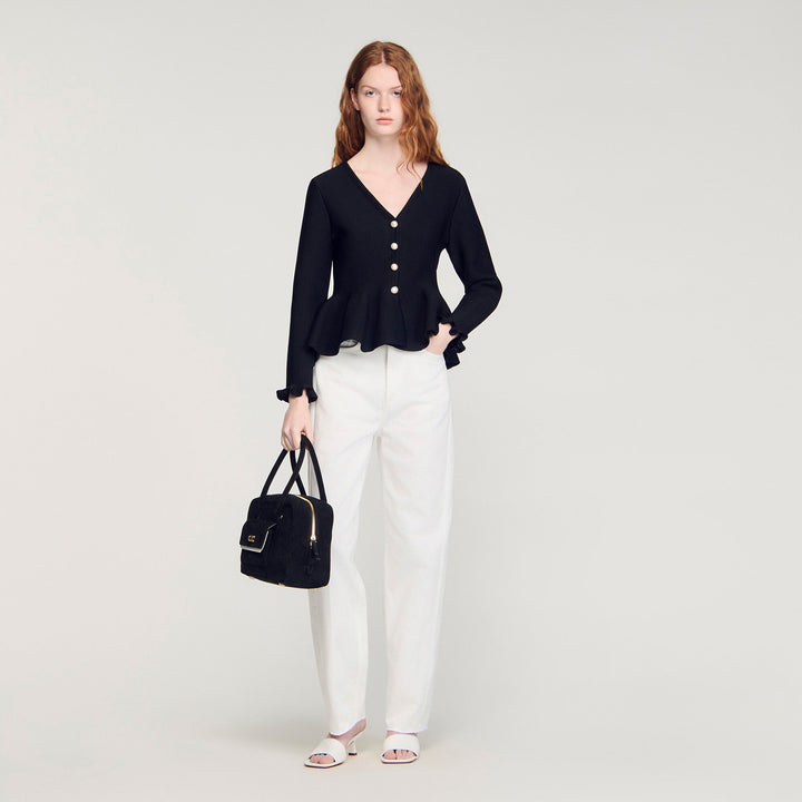 Cárdigan con peplum