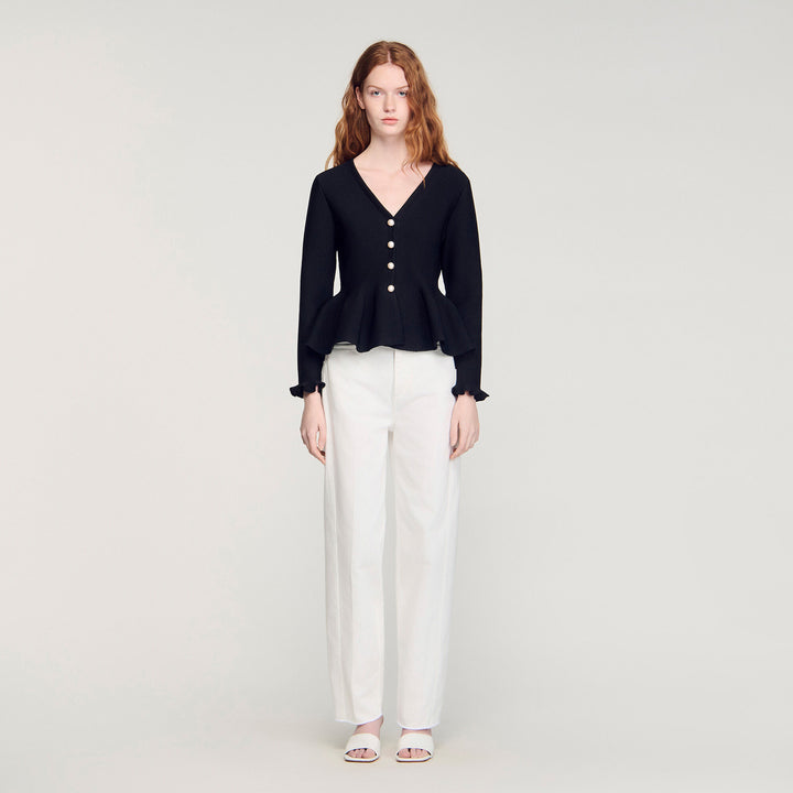 Cárdigan con peplum