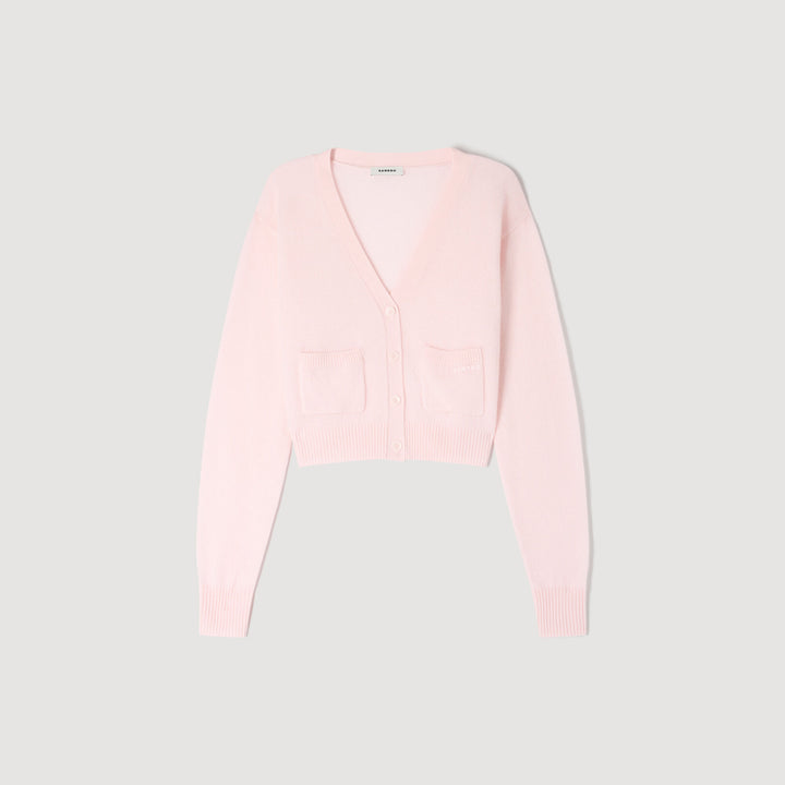 Cárdigan corto de lana y cachemira