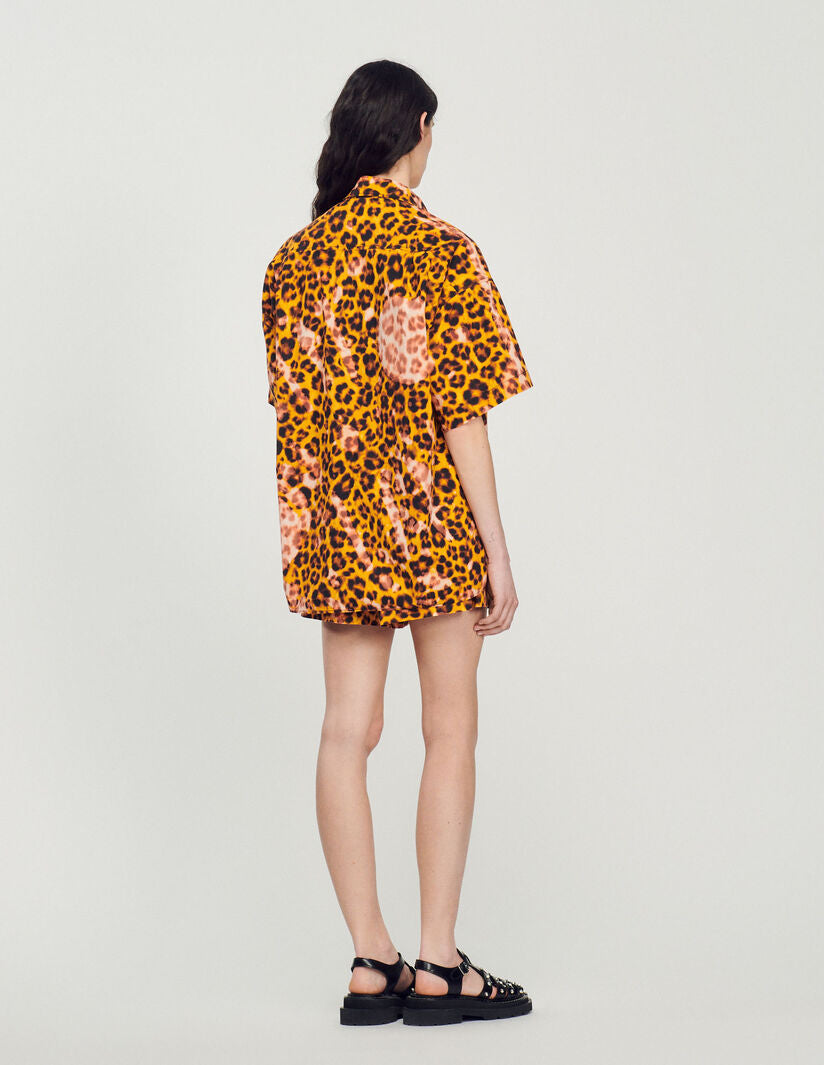 Camisa oversize de leopardo