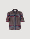 Camisa estampada de seda