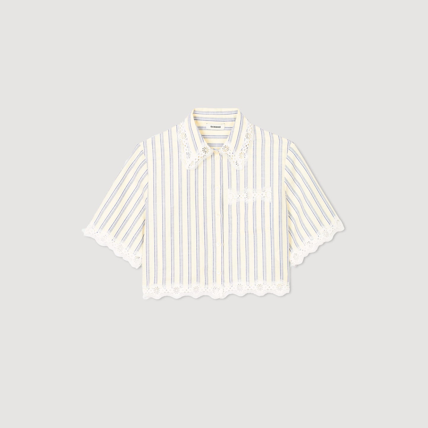 Camisa corta a rayas