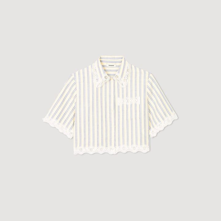 Camisa corta a rayas
