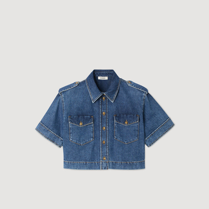 Camisa corta de denim