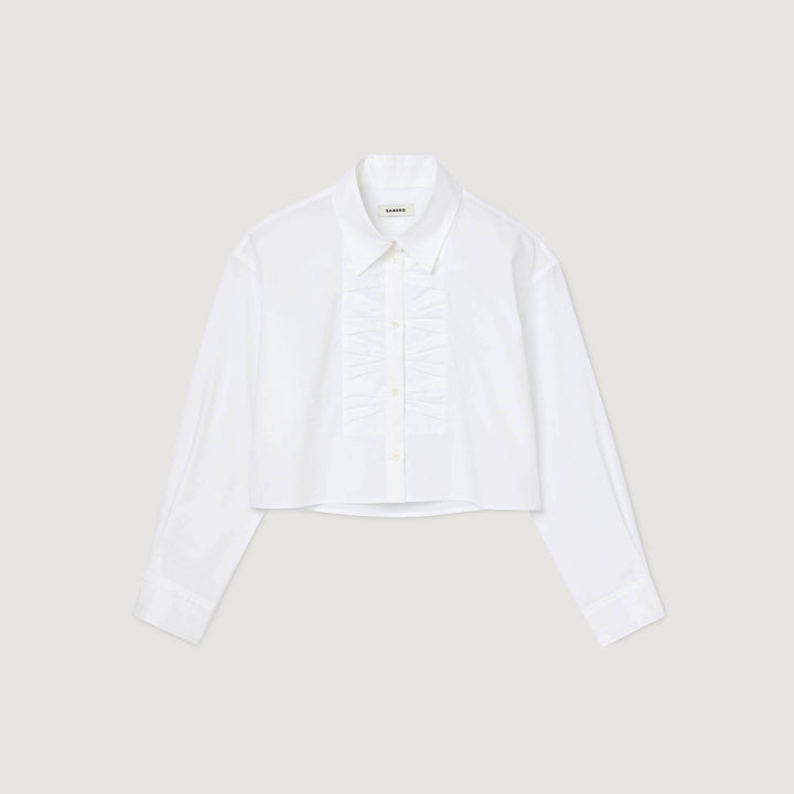 Camisa corta con detalles de lazos