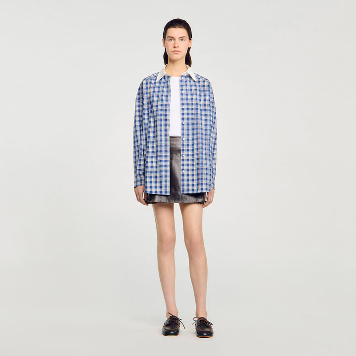 Camisa a cuadros con strass