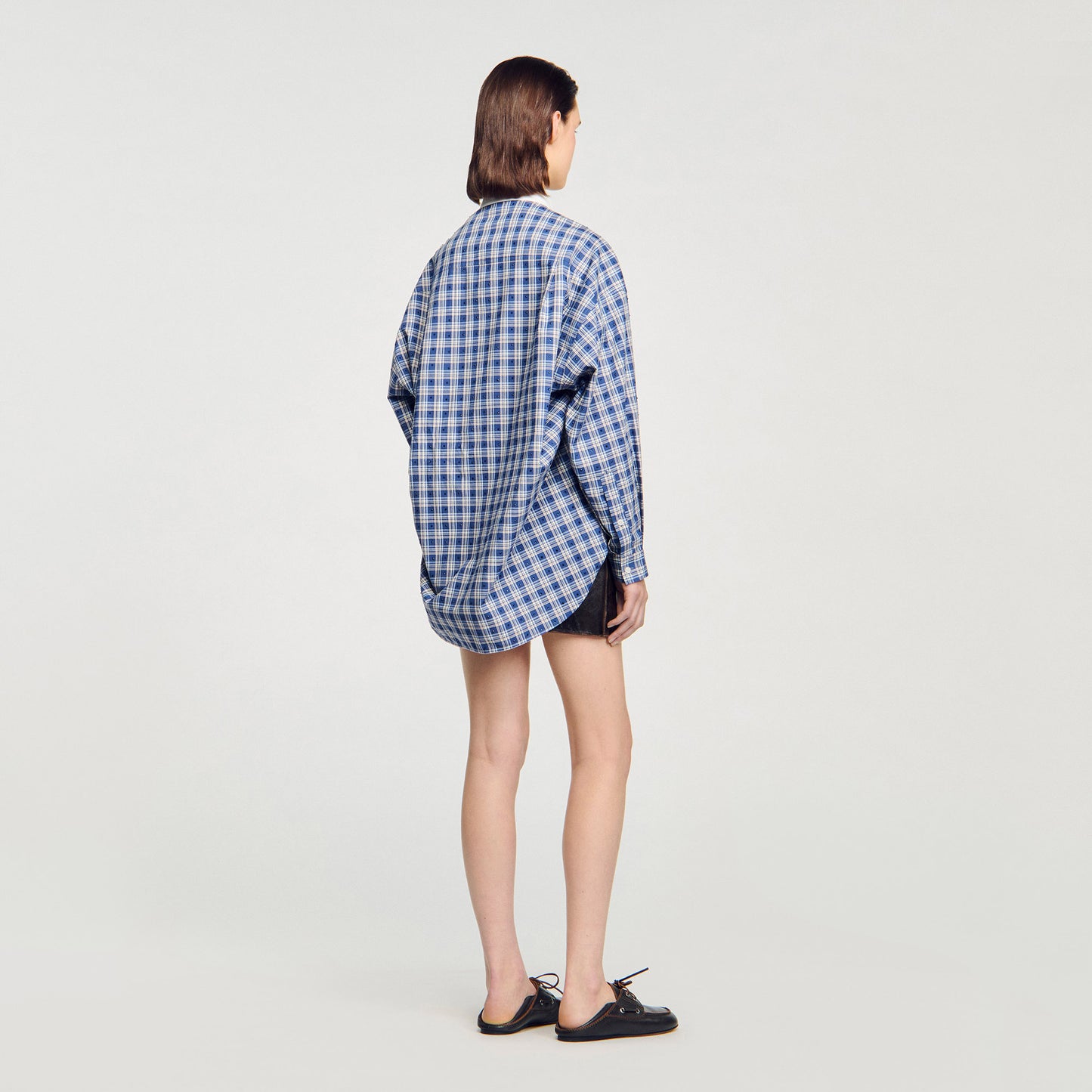 Camisa a cuadros con strass