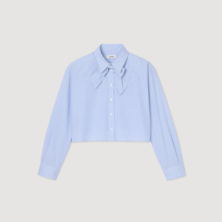 Camisa con lazo en el cuello