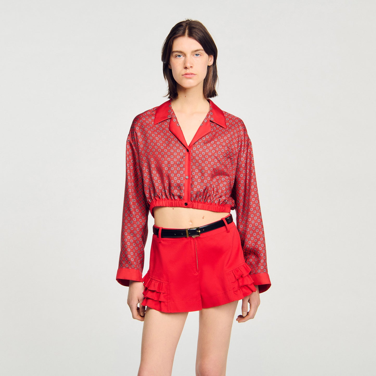 Camisa con estampado de pañuelo