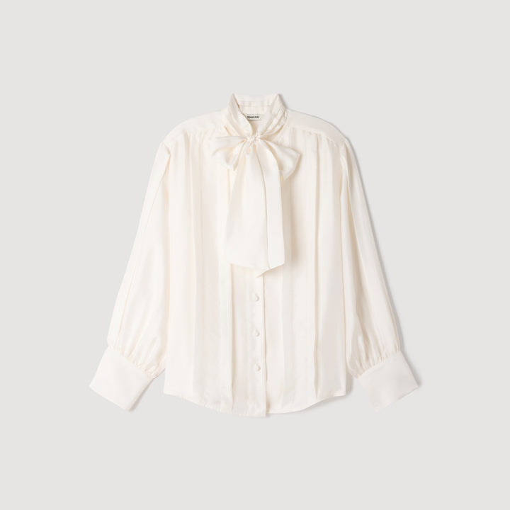 Camisa de seda con lavallière