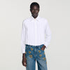Camisa corta con pliegues