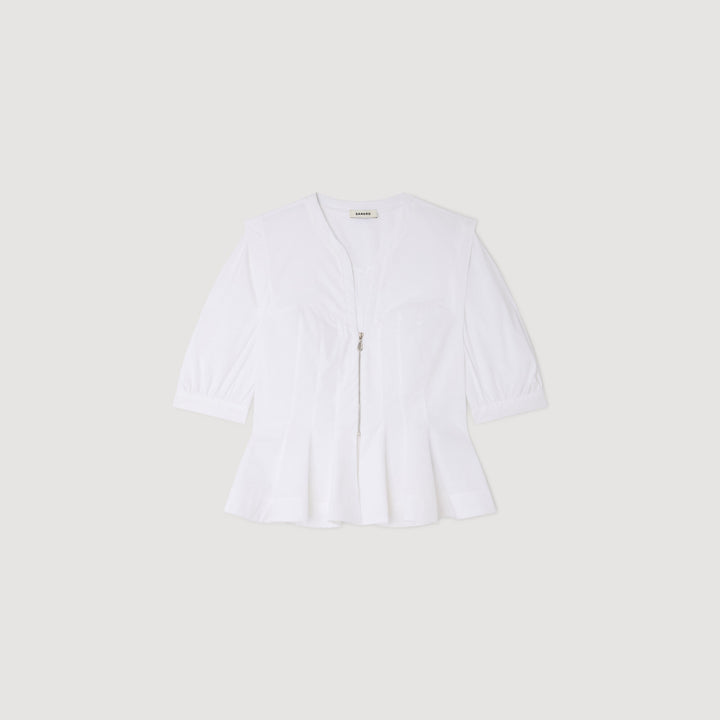 Camisa con cremallera y peplo