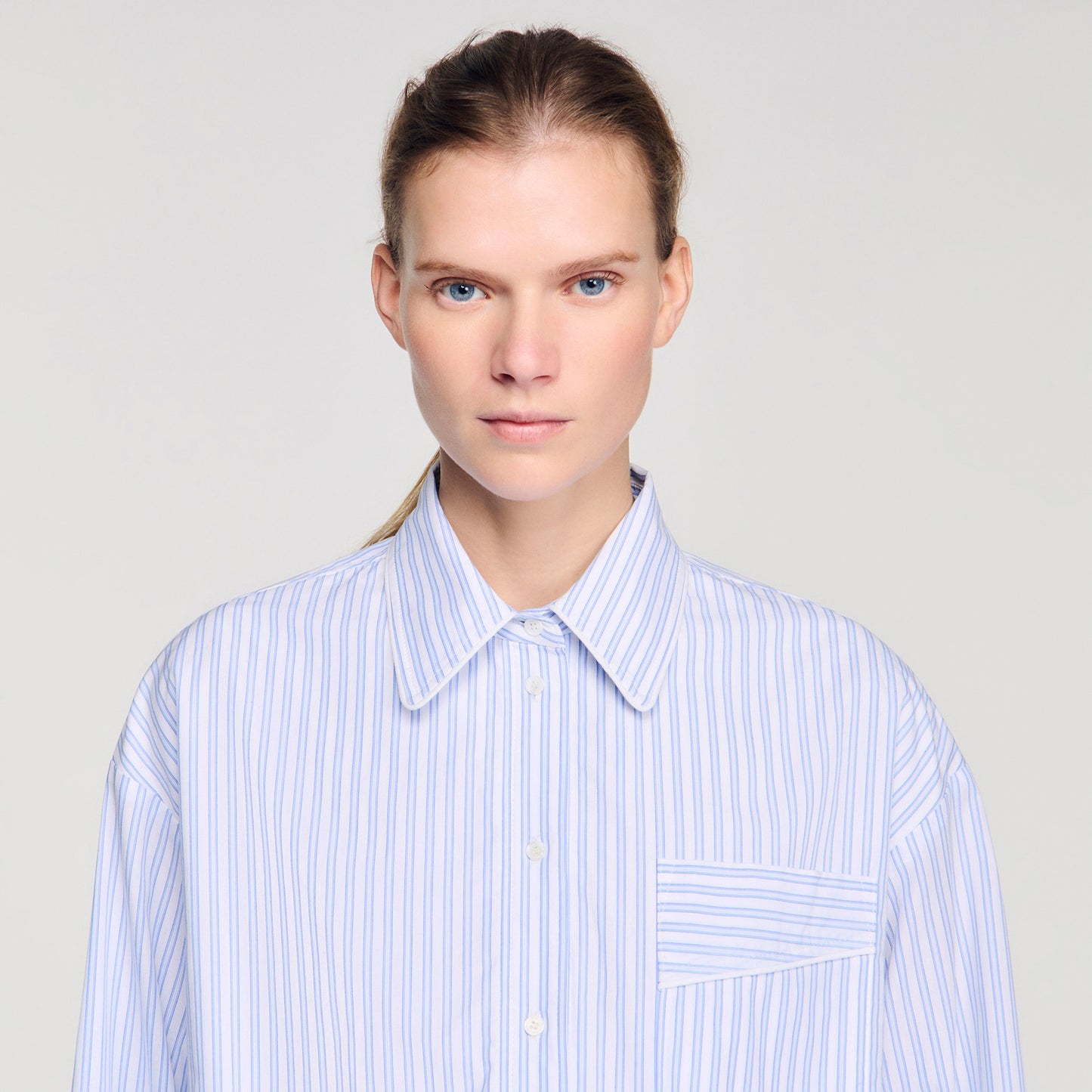 Camisa corta a rayas