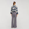 Camisa de seda con flores