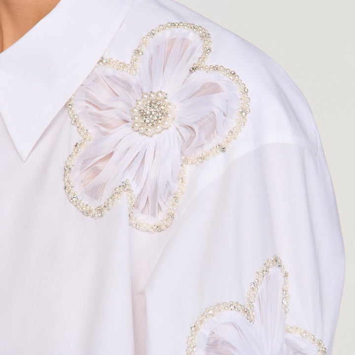 Camisa a rayas bordada
