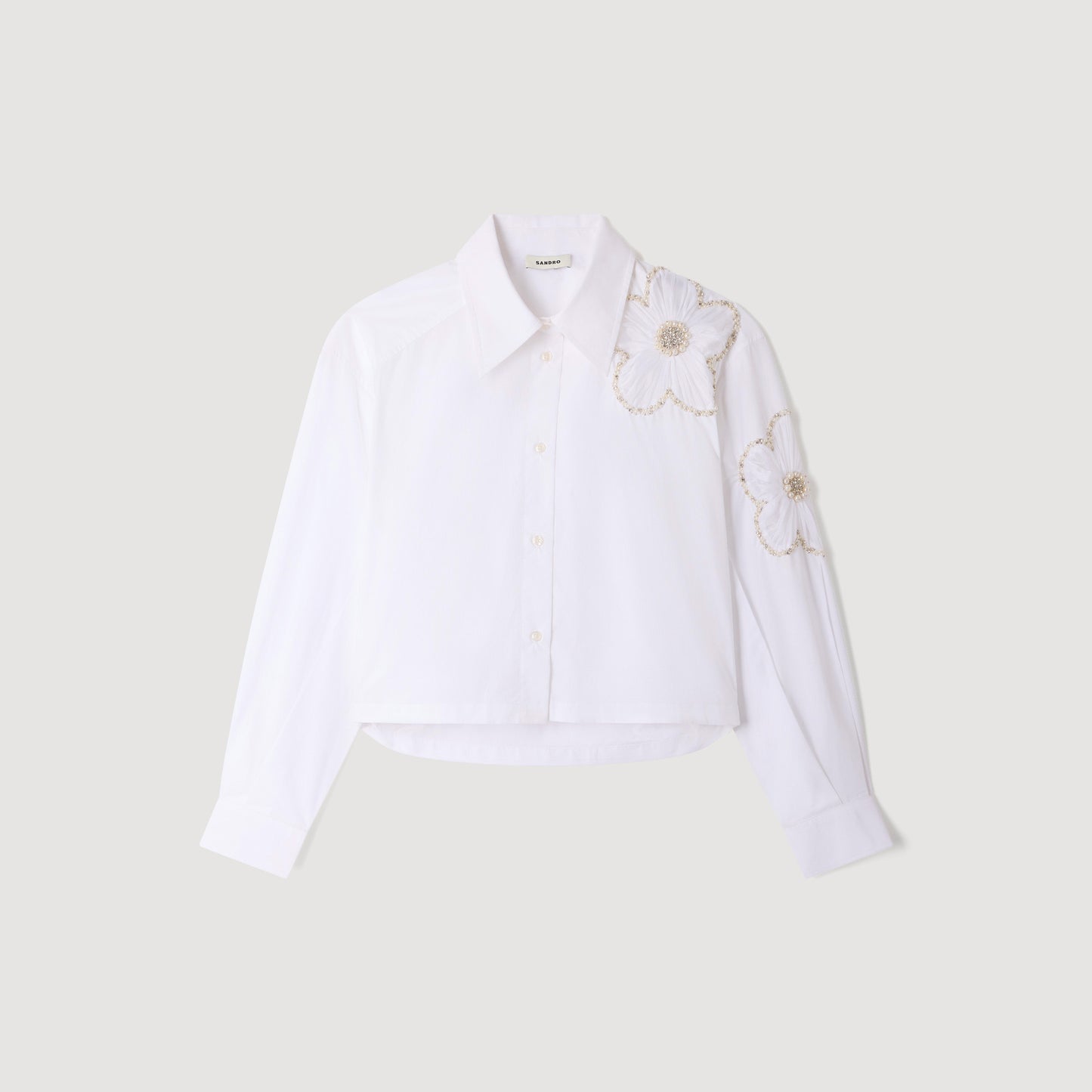 Camisa a rayas bordada
