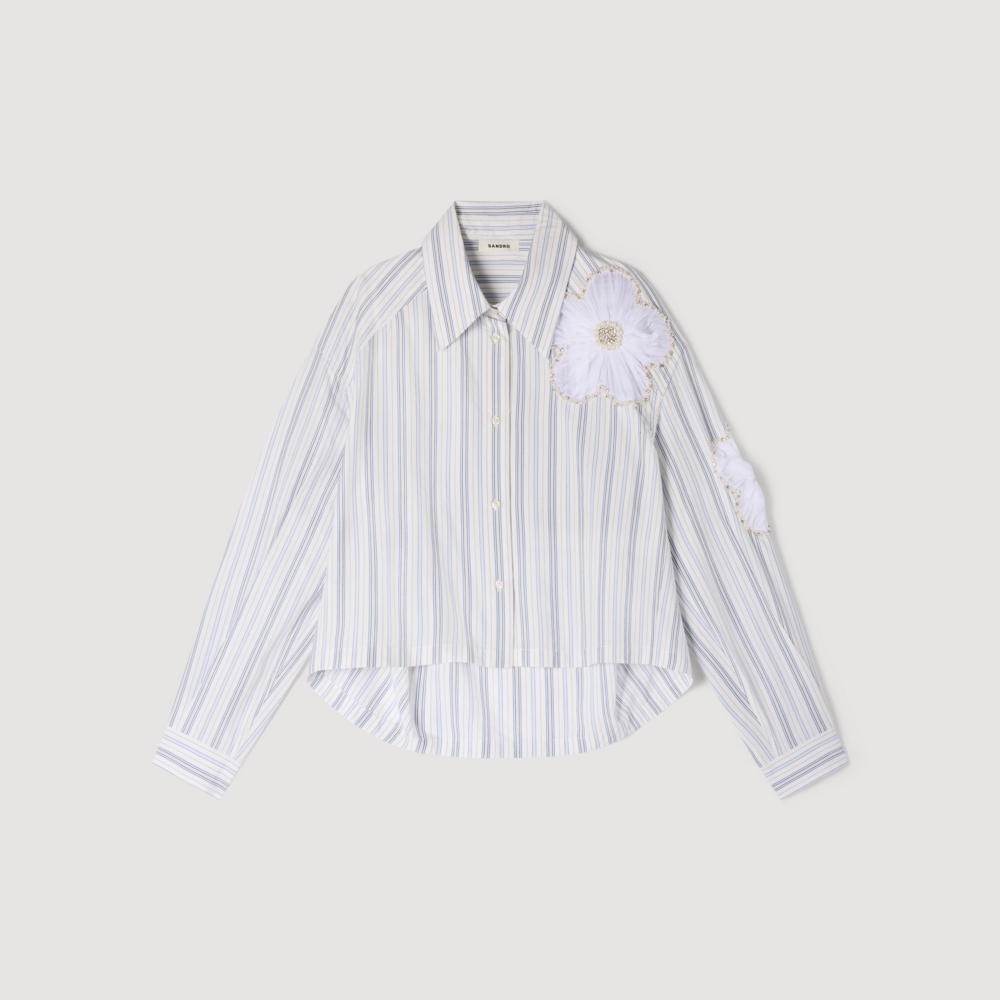 Camisa a rayas bordada