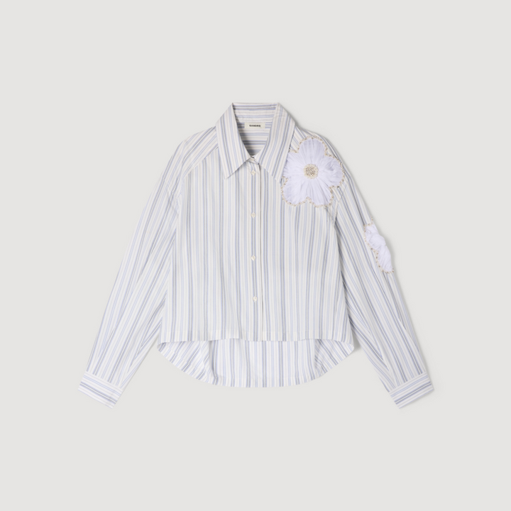 Camisa a rayas bordada