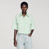 Camisa corta de cuadros