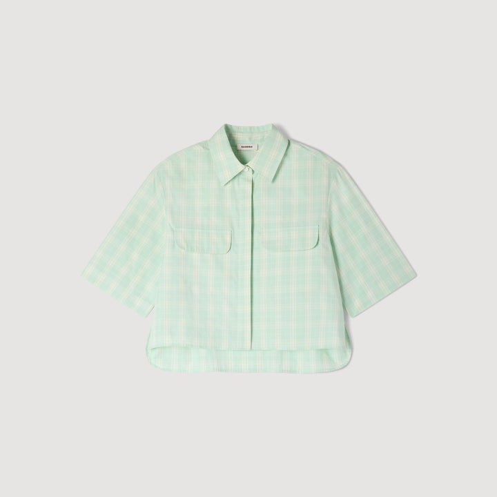 Camisa corta de cuadros