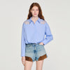 Camisa bordada de algodón