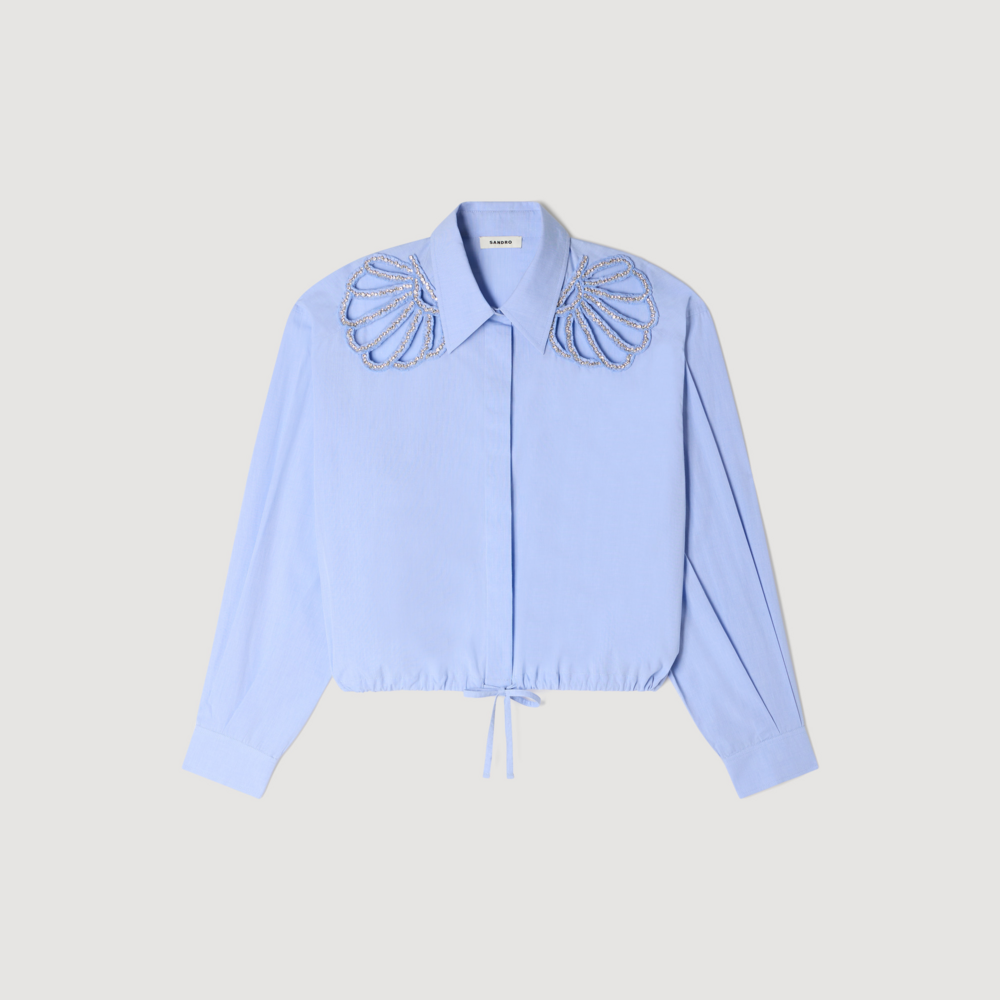 Camisa bordada de algodón