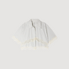 Camisa corta de algodón a rayas