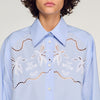 Camisa de algodón bordada