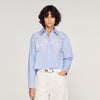 Camisa de algodón bordada