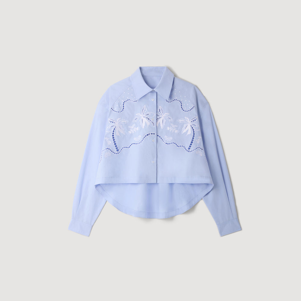 Camisa de algodón bordada