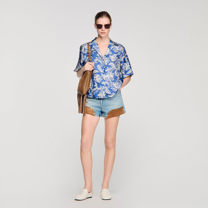 Camisa con estampado floral