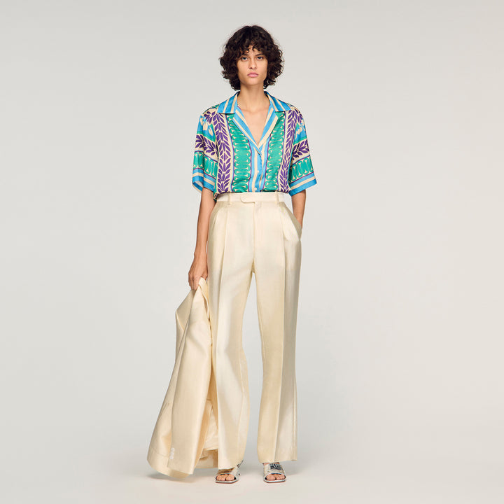 Camisa con estampado floral