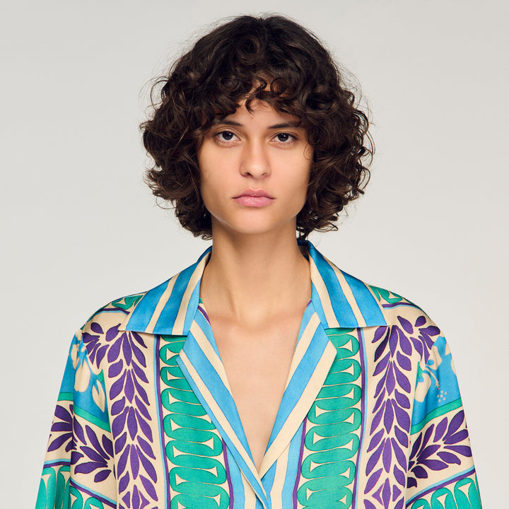 Camisa con estampado floral