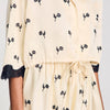 Camisa corta bordada con flores