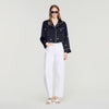 Camisa bordada con perlas y strass
