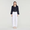 Camisa bordada con perlas y strass